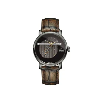 RADO DiaMaster Collection Automatic Mechanical Movement Men's Watches Watch 43mm Black Dial Leather Strap