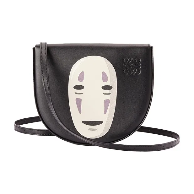 LOEWE Heel Calfskin Shoulder Bag Crossbody Bag Mini Women's Black-0