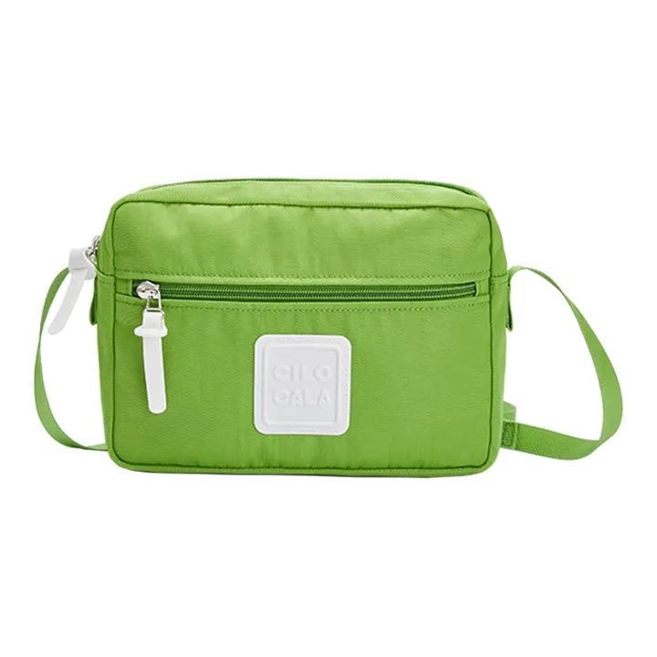 CILOCALA Nylon Fabric Crossbody Bag Square Bag Shoulder Bag Regular Unisex Red Candy Color-18