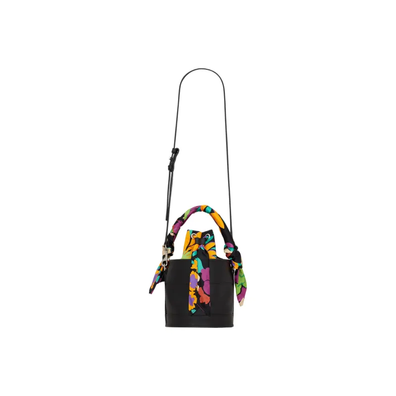 SAINT LAURENT Smooth Leather Bucket Bags Shoulder Bags Small Size Women's Black-4