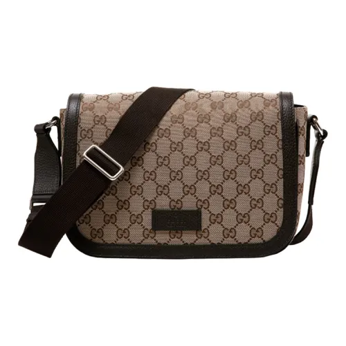 Gucci Messenger Crossbody Guccissima GG Adjustable Strap Brown/Beige