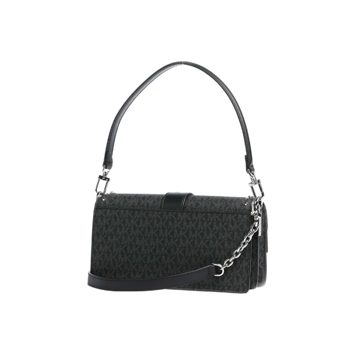 MICHAEL KORS Greenwich Leather Crossbody Bag, Shoulder Bag Women's Black-2