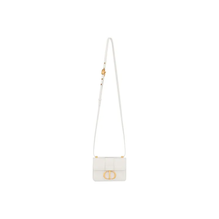 DIOR 30 Montaigne Cow Leather Box Bag Shoulder Bag Crossbody Bag Extra Mini Women's Milk White-4