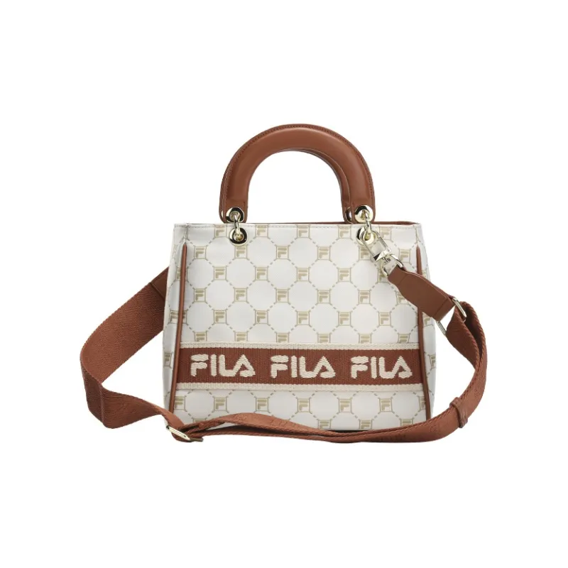 FILA PU Portable Small Bag Trendy Bag, Shoulder Bag, Crossbody Bag Regular Women's Calamus White-2