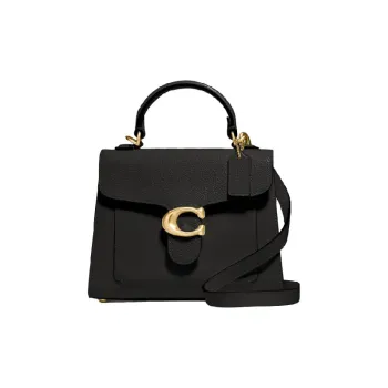 COACH Tabby Calfskin Patchwork Leather Shoulder Bag Crossbody Bag Handbag Small Size Women's Black