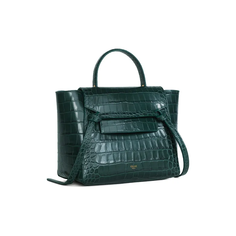 CELINE Belt Cow Leather Shoulder Bag Crossbody Bag Handbag Micro Women's Amazon Green-1