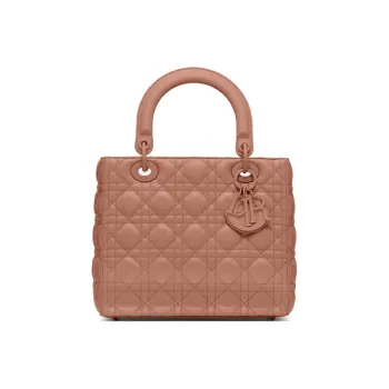 DIOR Lady Dior Matte Cow Leather Crossbody Bag, Shoulder Bag, Handbag Medium Size Women's Crimson