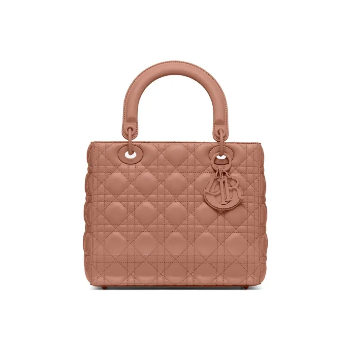 DIOR Lady Dior Matte Cow Leather Crossbody Bag, Shoulder Bag, Handbag Medium Size Women's Crimson-0