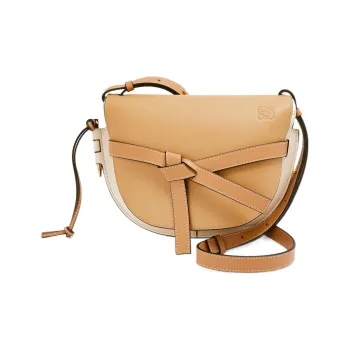 LOEWE Gate Cow Leather Crossbody Bag, Shoulder Bag Small Size Women's Brown