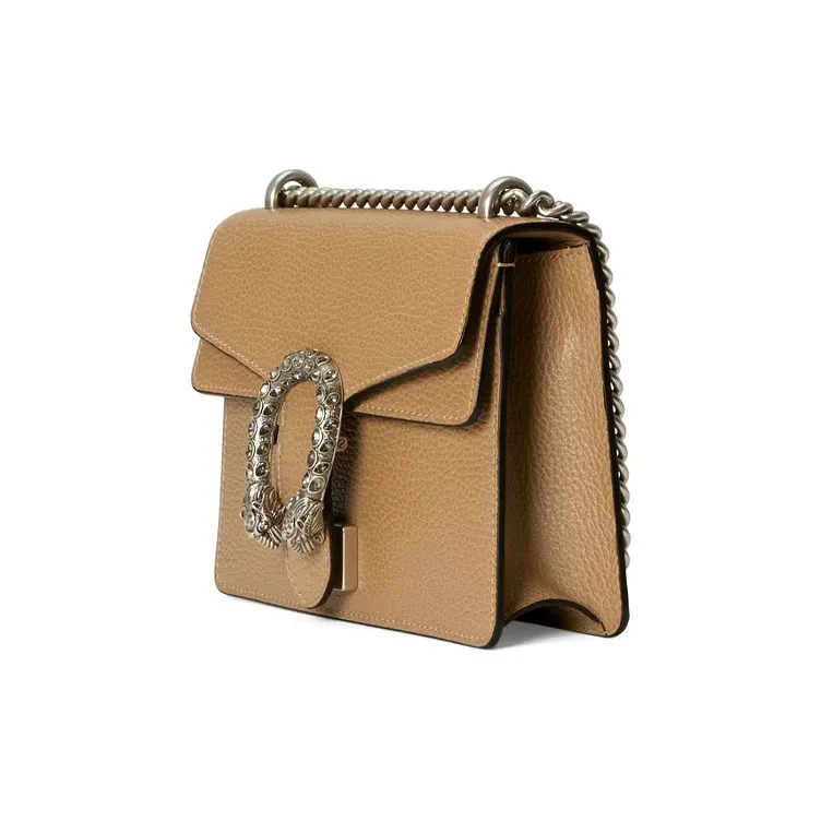 GUCCI Dionysus Leather Bacchus Bag Chain Pack Shoulder Bag Crossbody Bag Mini Women's Brown-1