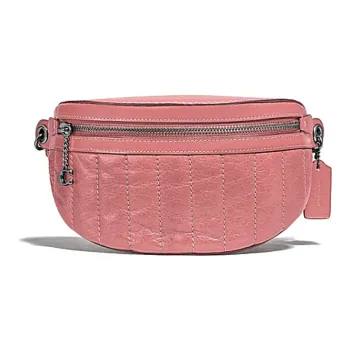COACH Cow Leather Fanny Pack Trumpets Women's Silver Hardware/Pink