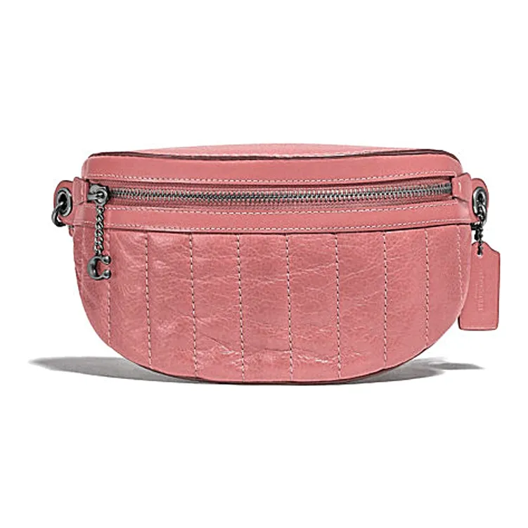 COACH Cow Leather Fanny Pack Trumpets Women's Silver Hardware/Pink-0