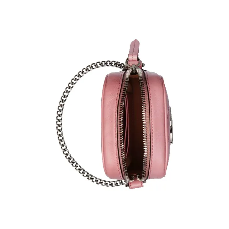 GUCCI Marmont Quilting Leather Cell Phone Pouch Chain Bag Crossbody Bag Shoulder Bag Women's Pink Candy Color Unicorn-5