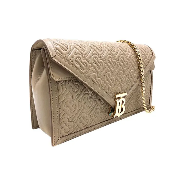 Burberry Monogram Lambskin Envelope Bag Handheld Shoulder Bag Crossbody Bag Women's Light Brown-2