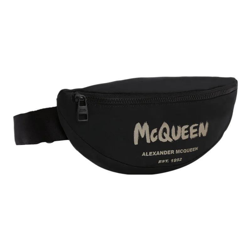 Alexander McQueen Polyester Crossbody Bag, Fanny Pack Men's Black-1