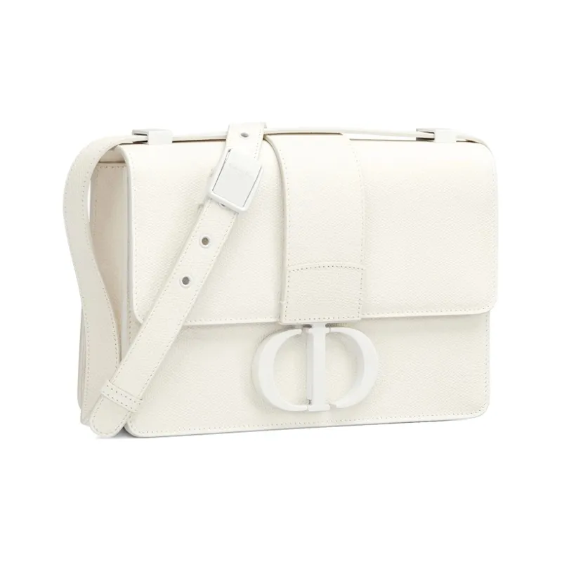 DIOR 30 Montaigne Calfskin Box Bag Shoulder Bag Women's Chalk White-1