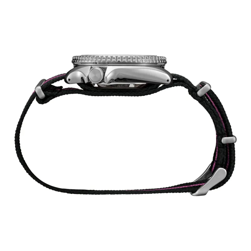 SEIKO Naruto Boruto Collection Automatic Mechanical Movement Nylon Strap Watch Unisex Black Dial SBSA087-3