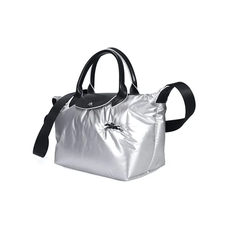 LONGCHAMP Le Pliage Alpin Nylon Fabric Shoulder Bag, Crossbody Bag, Handbag Women's Silver-2