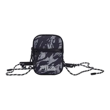 FILA FUSION STAPLE Collaboration Fabric Card Holder Crossbody Bag Shoulder Bag Unisex Black