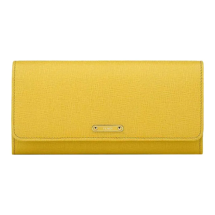 FENDI Synthetic Leather Wallet Women's Yellow-0