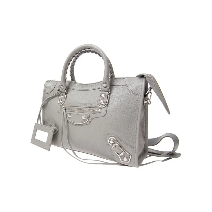 Balenciaga Cow Leather Shoulder Bag, Crossbody Bag, Handbag Regular Women's Light Gray-2