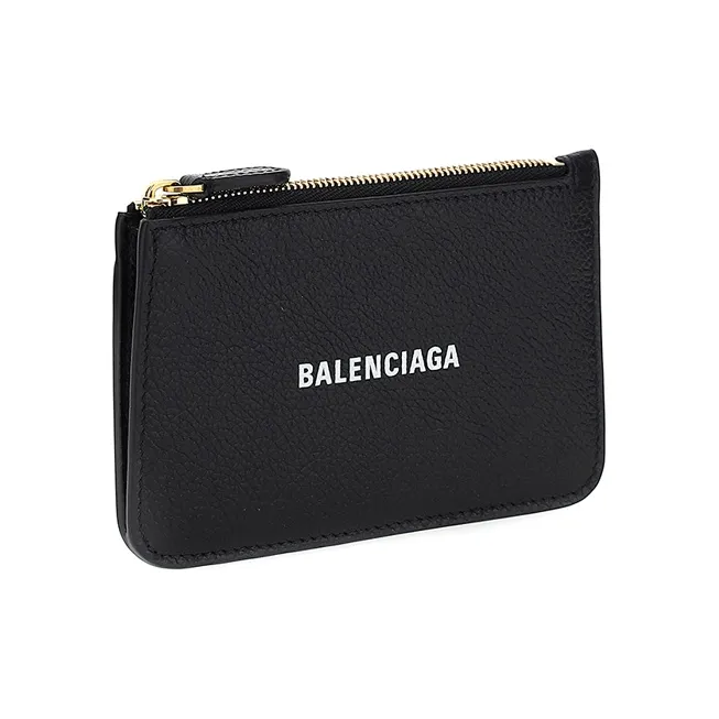Balenciaga Cow Leather Wallet Women's Black-1