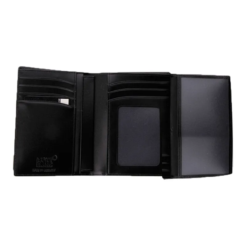 MONTBLANC Meisterstuck Cow Leather Wallet Coin Purse Men's Black-3