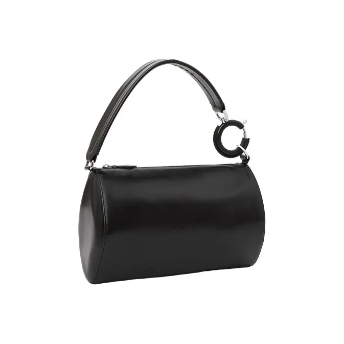 Burberry Calfskin Rhombi Bag, Shoulder Bag Trumpets Women's Black-4