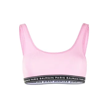 BALMAIN Logo tape Sport Bra