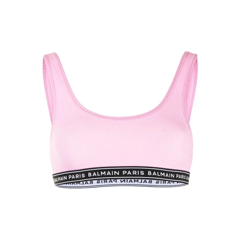 BALMAIN Logo tape Sport Bra-0