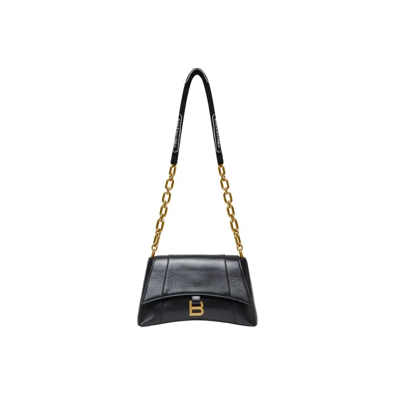Balenciaga Downtown Shoulder Bag With Chain Small Black-1