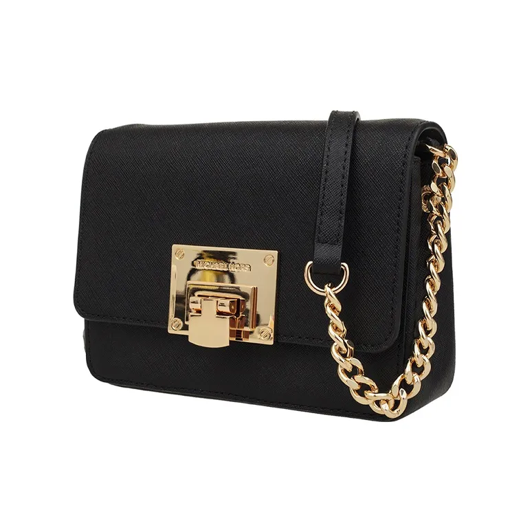 MICHAEL KORS Tina Leather Shoulder Bag Crossbody Bag Women's Black-1