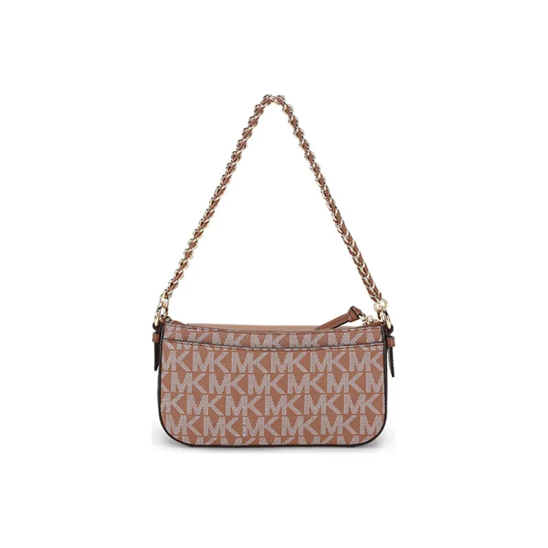 MICHAEL KORS Jet Set Charm Artificial Leather Crossbody Bag, Shoulder Bag Women's Acorn Brown-3
