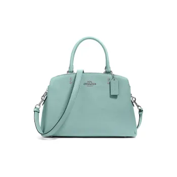 COACH Lillie Leather Handbag Large Size Women's Light Lake Green