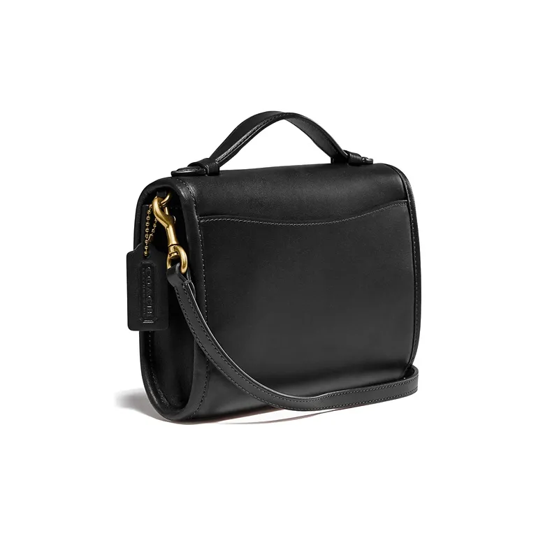 COACH Kip Leather Messenger Bag Handbag Shoulder Bag Crossbody Bag Women's Black-1