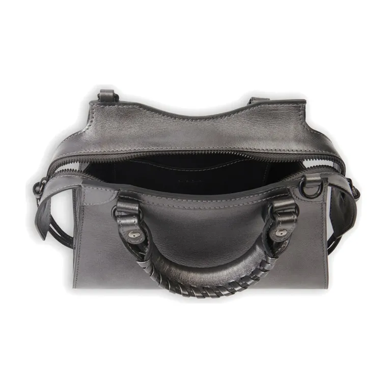 Balenciaga Neo Classic Cow Leather Handbag Shoulder Bag Handbag Mini Women's Dark Silver-3