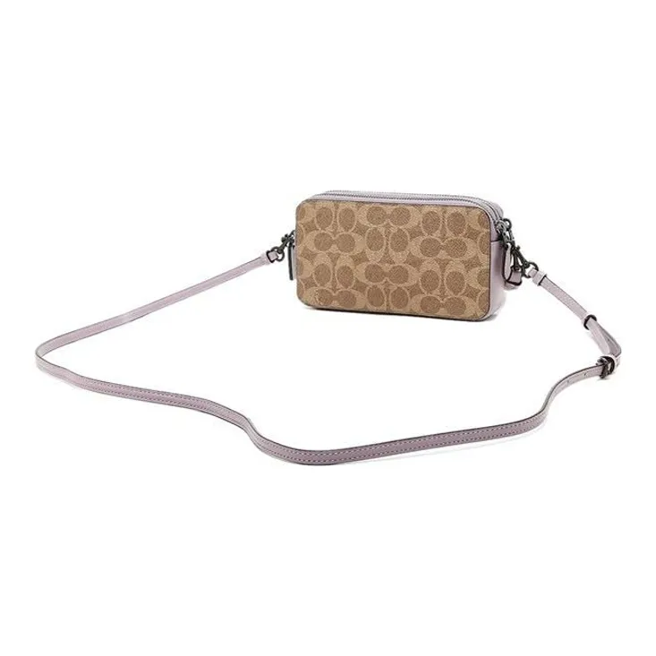 COACH Kira Artificial Leather Wrist Bag Shoulder Bag Crossbody Bag Women's Khaki-4