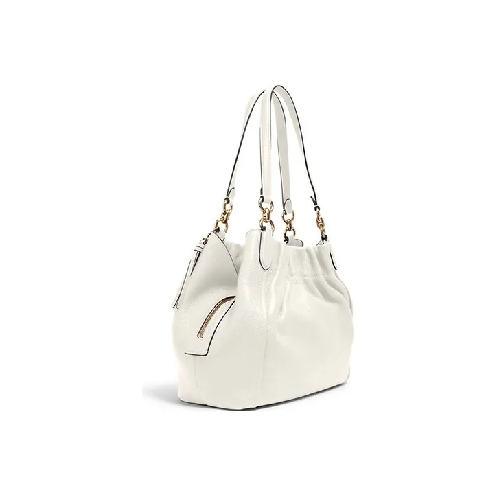 COACH Maya Leather Portable Bucket Shoulder Bag Regular Women's White-1