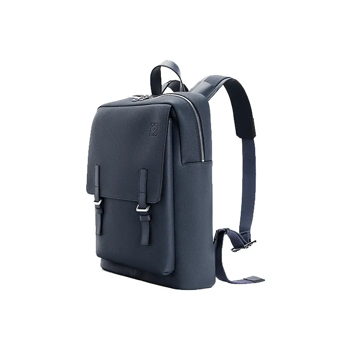 LOEWE Military Soft Grained Calfskin Backpack Men's Ocean-1