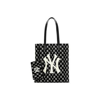 MLB Monogram Collection Artificial Leather Combo Bag, Tote Bag, Shopping Bag, Shoulder Bag, Handbag Unisex Black