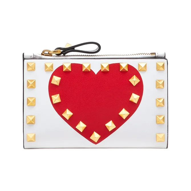 Valentino Amore Leather Card Holder Regular Women's Red-0