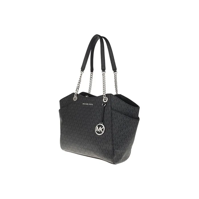 MICHAEL KORS Jet Set PVC One Shoulder Handbag Tubas Women's Black-1