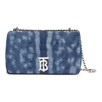 Burberry Lola Lola Bag Denim Crossbody Bag Shoulder Bag Women's Blue