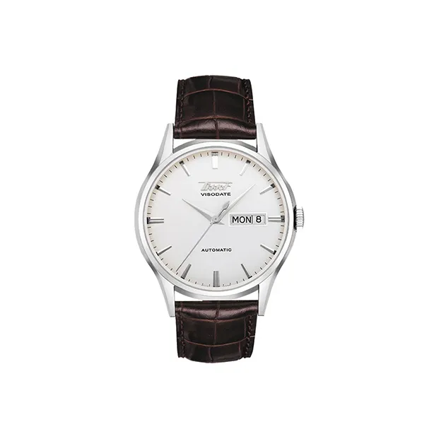 TISSOT Automatic Mechanical Movement Men's Watches Watch 40mm White Dial Stainless Steel Watch Case Leather Watch Bands-0