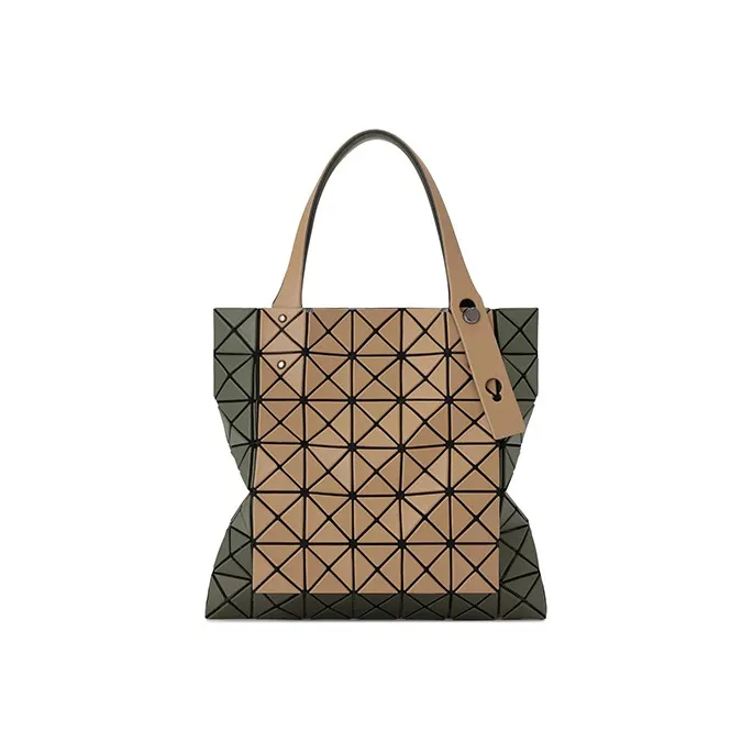 ISSEY MIYAKE Prism Polyethylene Resin Shoulder Bag, Crossbody Bag, Handbag Unisex Light Brown & Khaki-0
