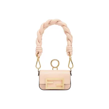 FENDI Baguette Sheepskin Handbag Extra Mini Women's Pink