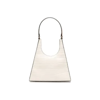 Staud Leather Shoulder Bag Women's Cream White