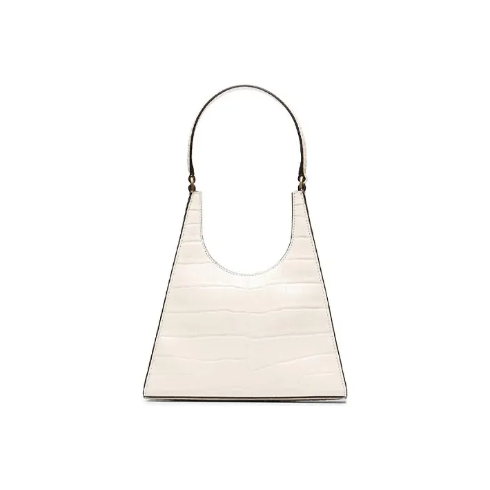 Staud Leather Shoulder Bag Women's Cream White-0