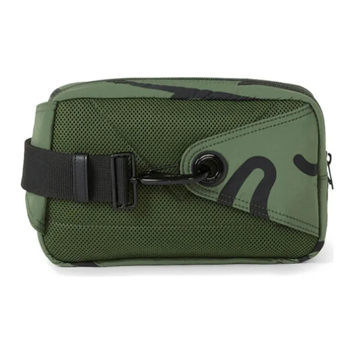 KENZO Nylon Fabric Crossbody One Shoulder Fanny Pack Men's Dark Khaki Green-3