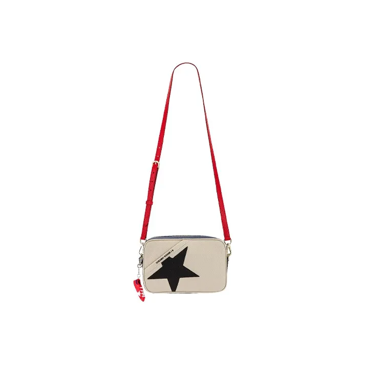 Golden Goose Leather Crossbody Bag, Shoulder Bag Women's White/Blue/Black-4